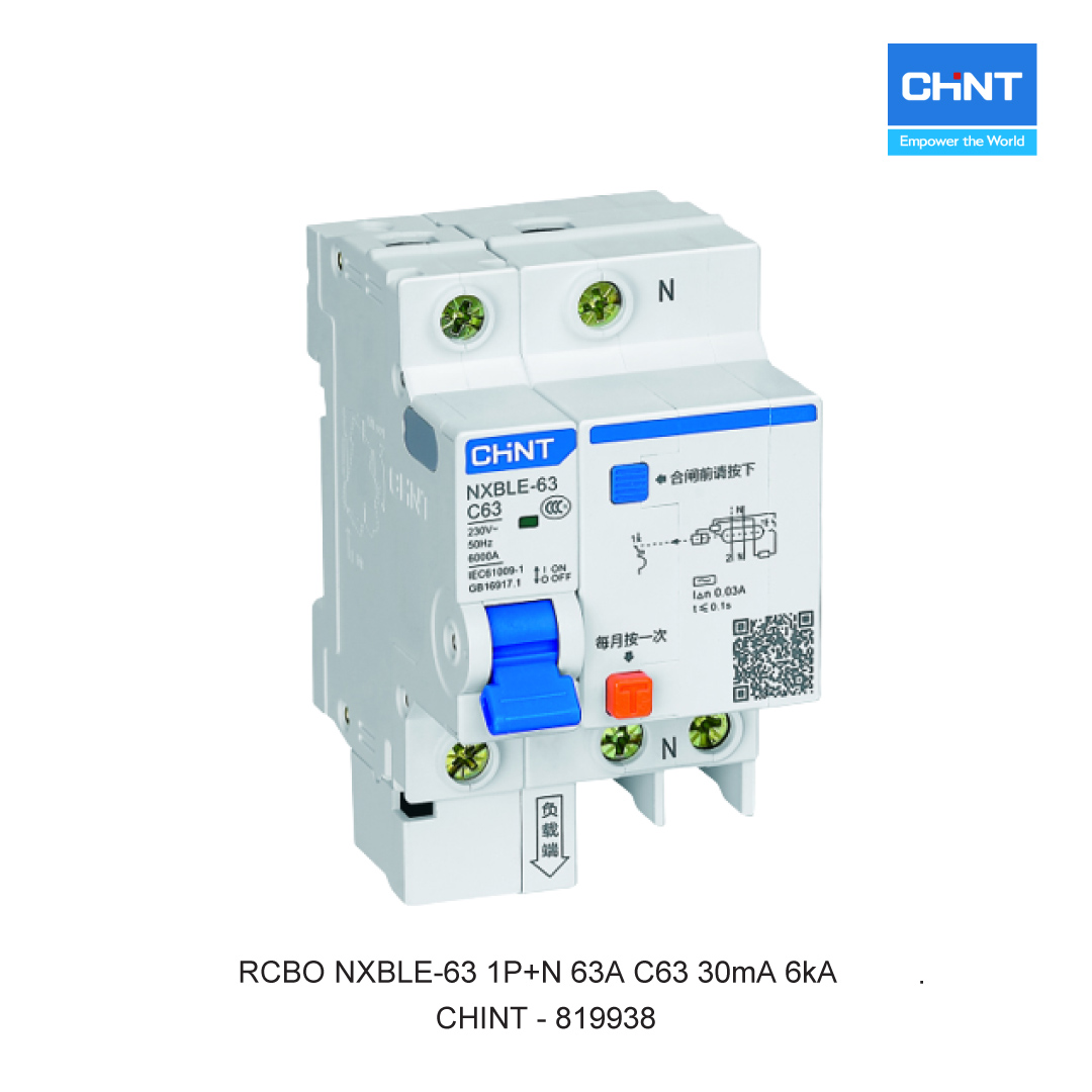 RCBO NXBLE-63 1P+N 63A C63 30mA 6kA
