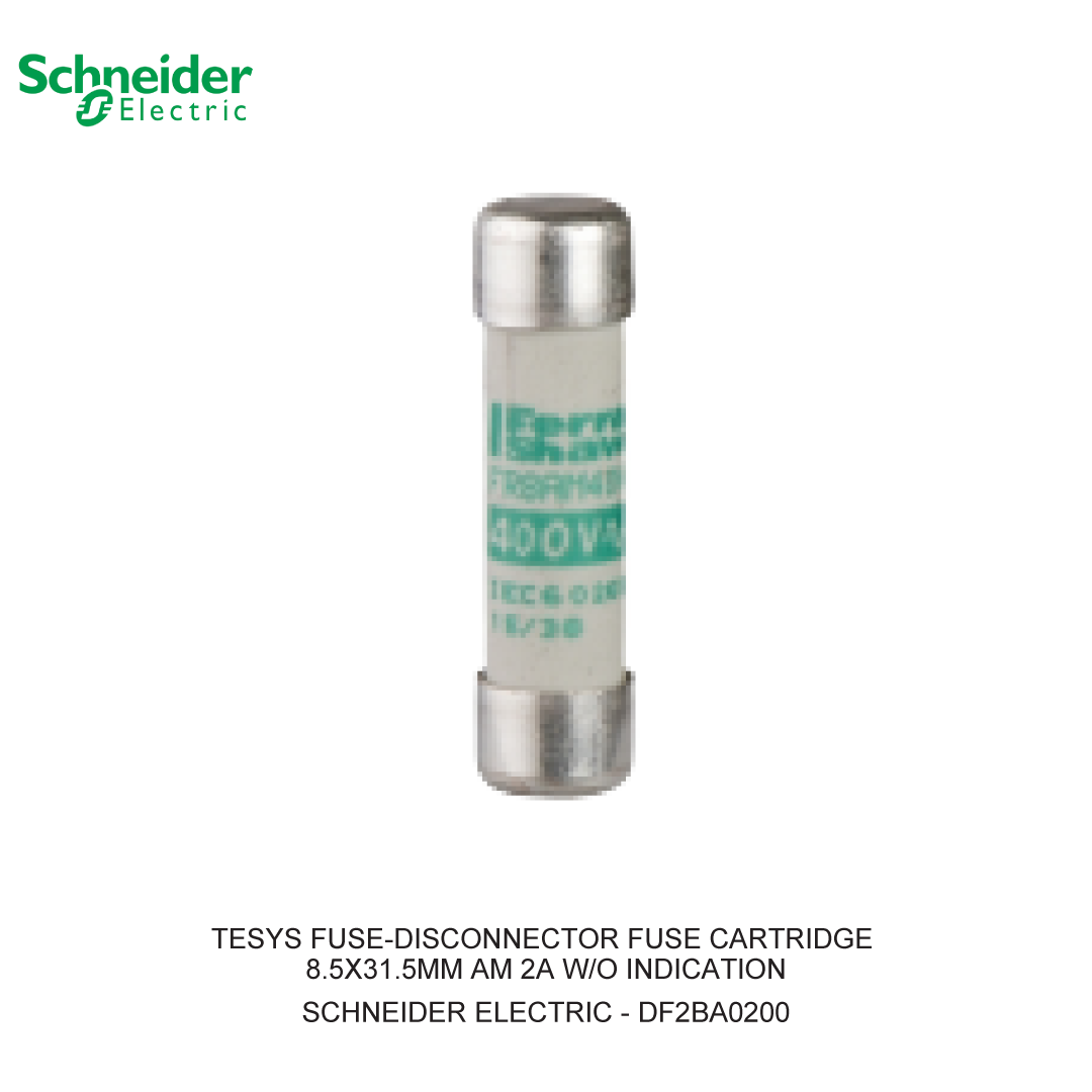 TESYS FUSE-DISCONNECTOR FUSE CARTRIDGE 8.5X31.5MM AM 2A W/O INDICATION (1 BOX = 10 PCS)