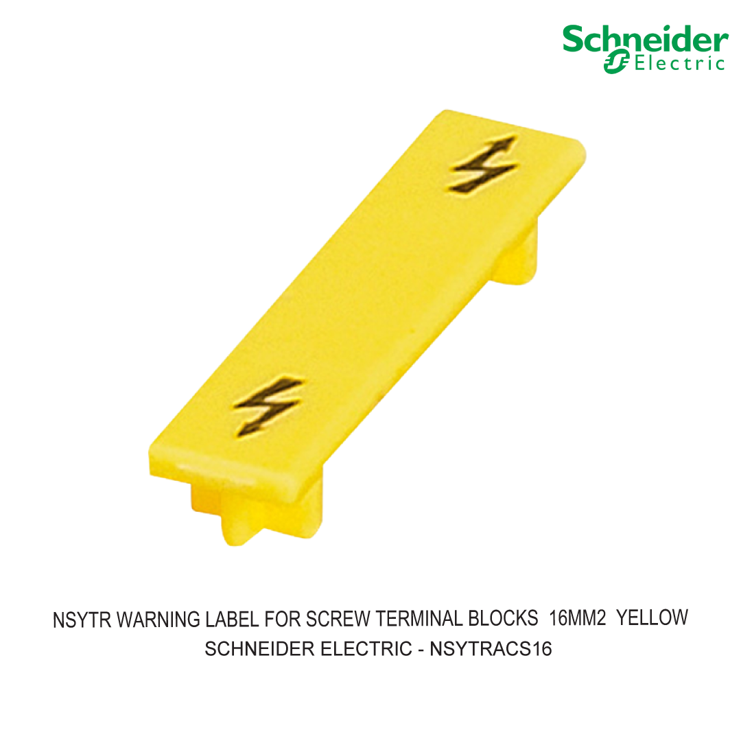 NSYTR WARNING LABEL FOR SCREW TERMINAL BLOCKS  16MM2  YELLOW