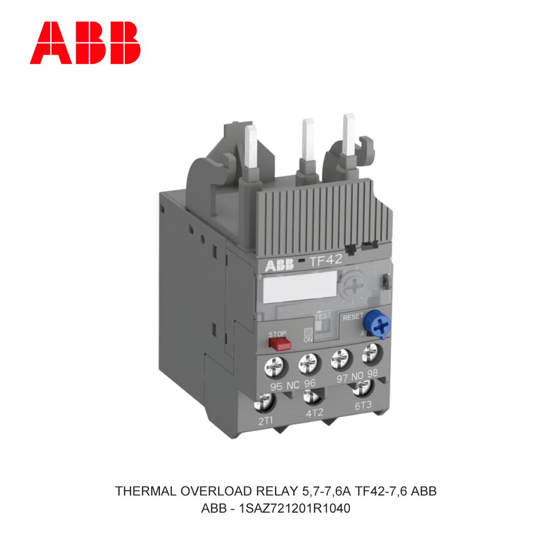 RELAY THERMAL BEBAN LEBIH 5,7-7,6A TF42-7,6 ABB