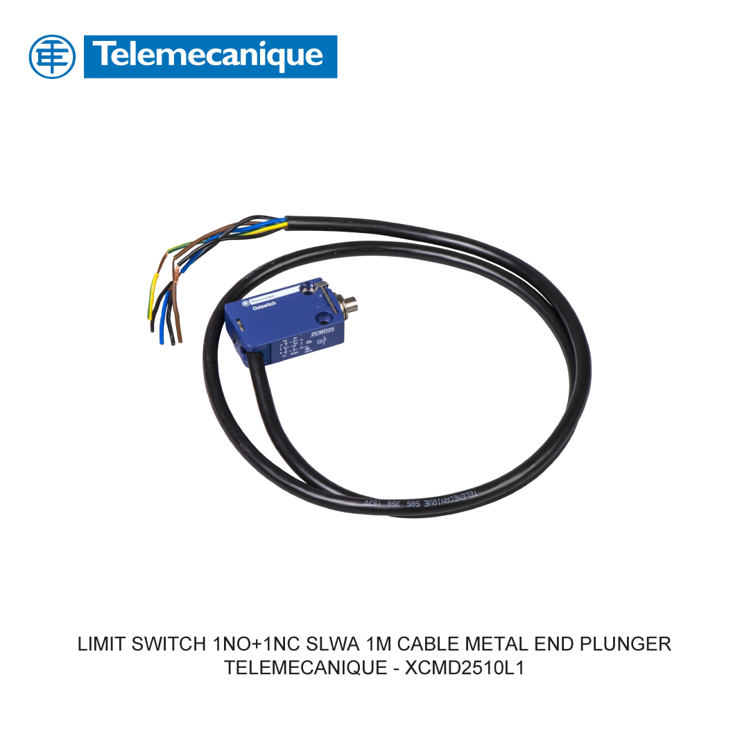 LIMIT SWITCH 1NO+1NC SLWA 1M CABLE METAL END PLUNGER