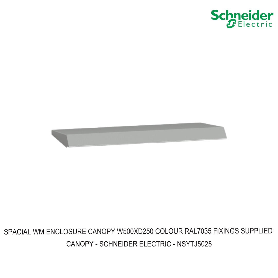 SPACIAL WM ENCLOSURE CANOPY W500XD250 COLOUR RAL7035 FIXINGS SUPPLIED