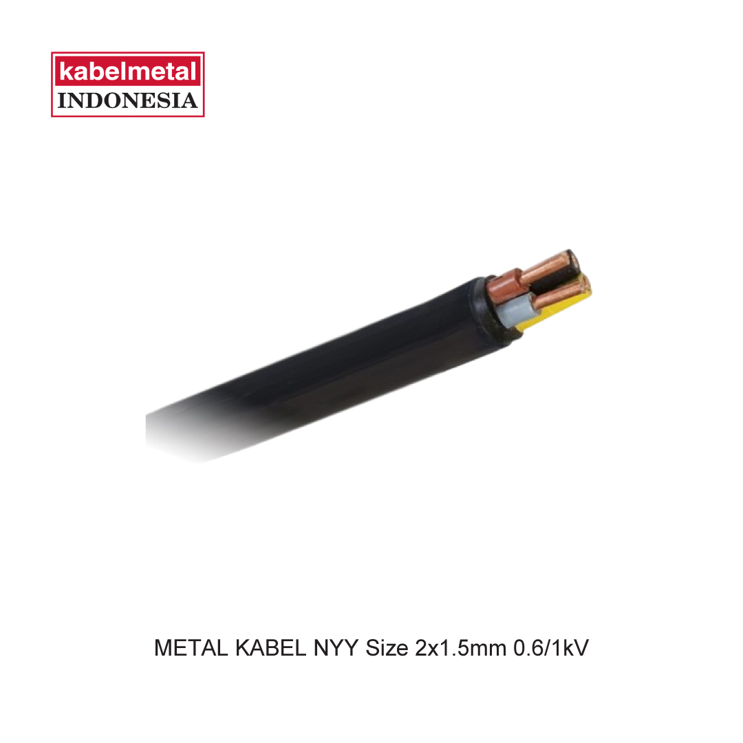 METAL CABLE NYY Size 2x1.5mm 0.6/1kV