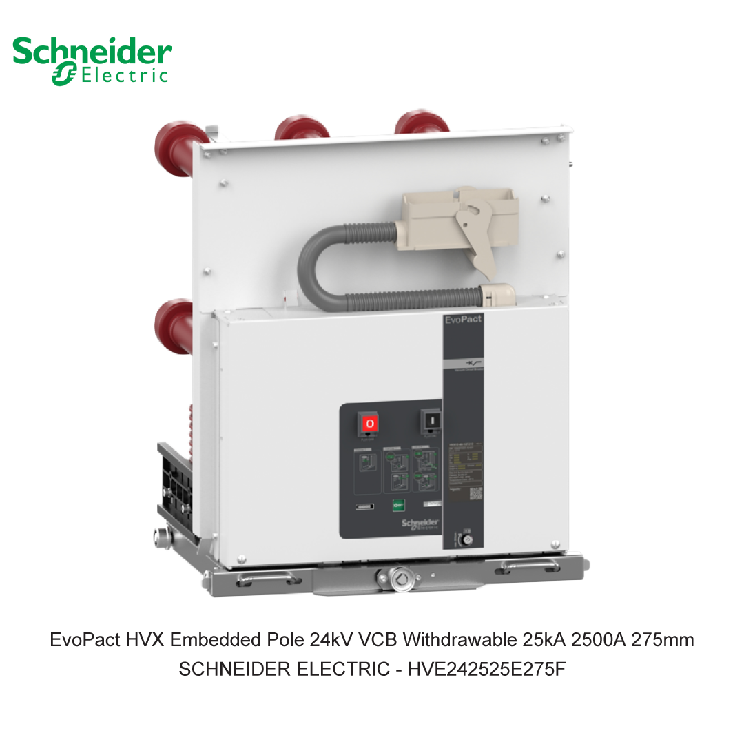 EvoPact HVX Embedded Pole 24kV VCB Withdrawable 25kA 2500A 275mm