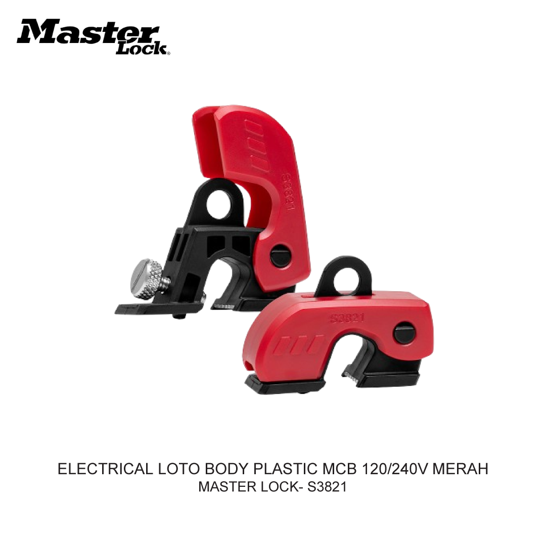ELECTRICAL LOTO BODY PLASTIC MCB 120/240V RED