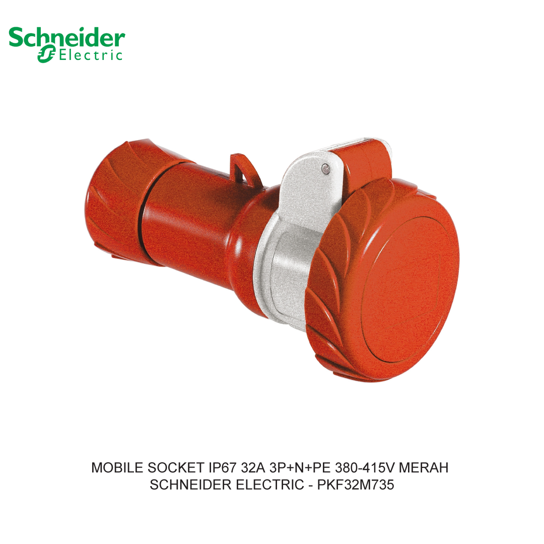 MOBILE SOCKET IP67 32A 3P+N+PE 380-415V MERAH