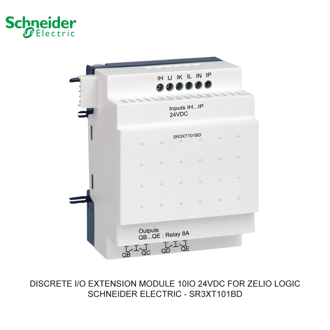 DISCRETE I/O EXTENSION MODULE 10IO 24VDC FOR ZELIO LOGIC