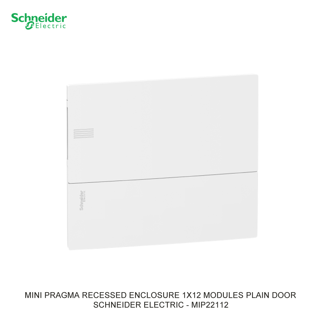 MINI PRAGMA RECESSED ENCLOSURE 1X12 MODULES PLAIN DOOR