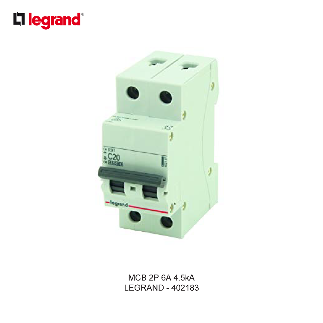 MCB 2P 6A 4.5kA