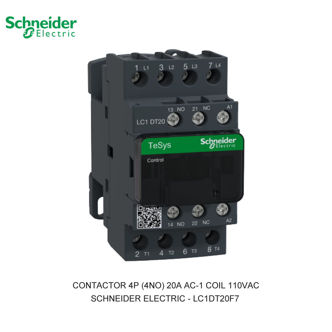 CONTACTOR 4P (4NO) 20A AC-1 COIL 110VAC