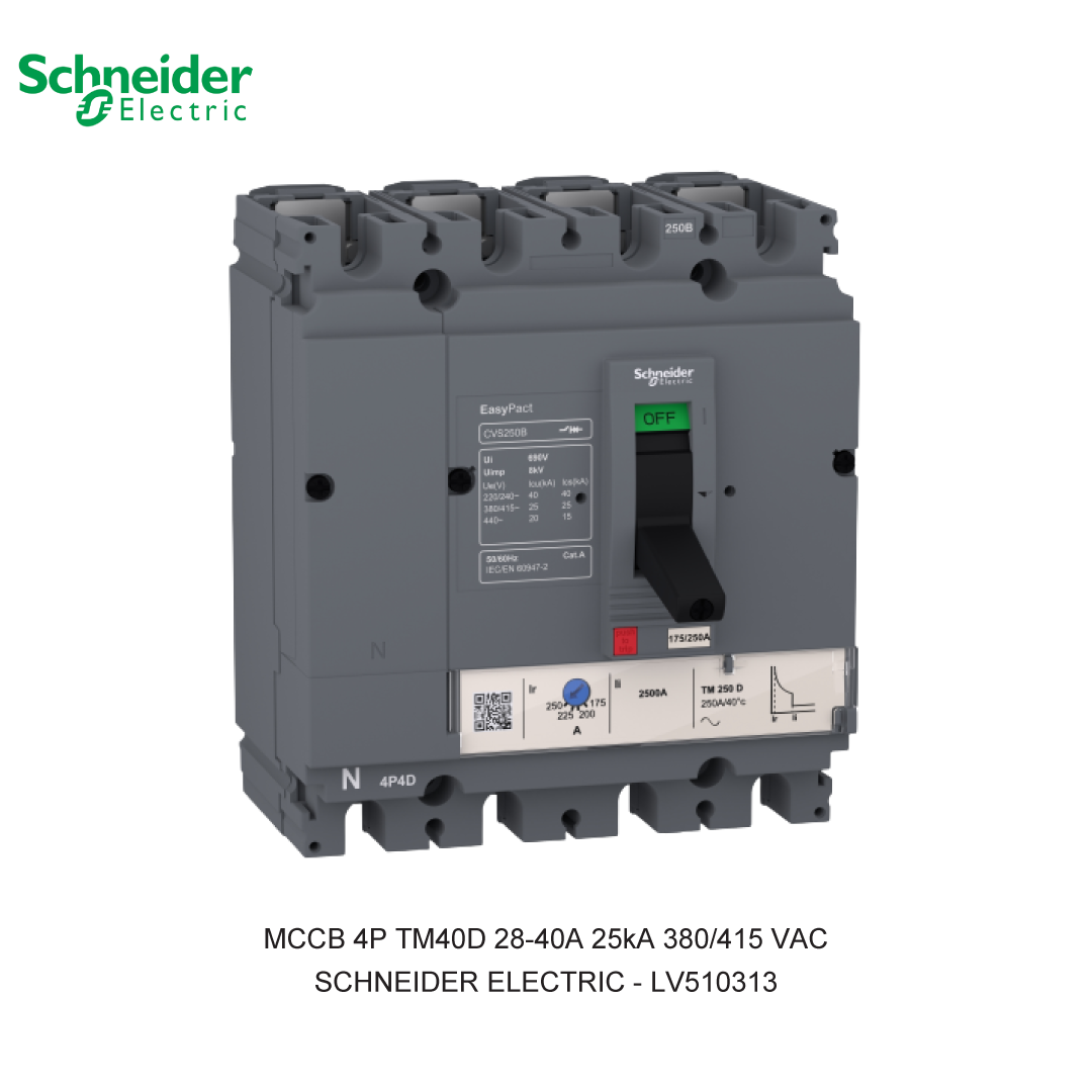 MCCB 4P TM40D 28-40A 25KA 380/415VAC