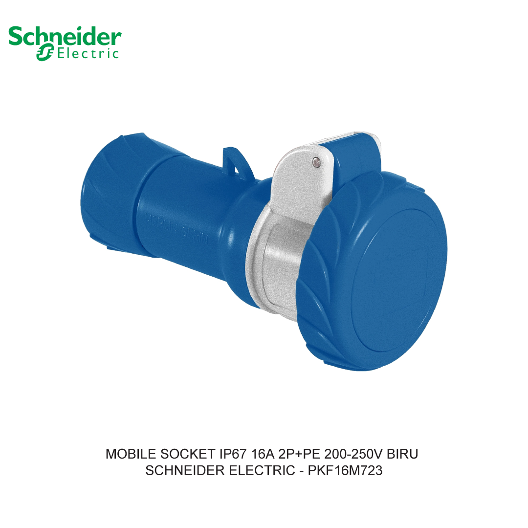MOBILE SOCKET IP67 16A 2P+PE 200-250V BIRU