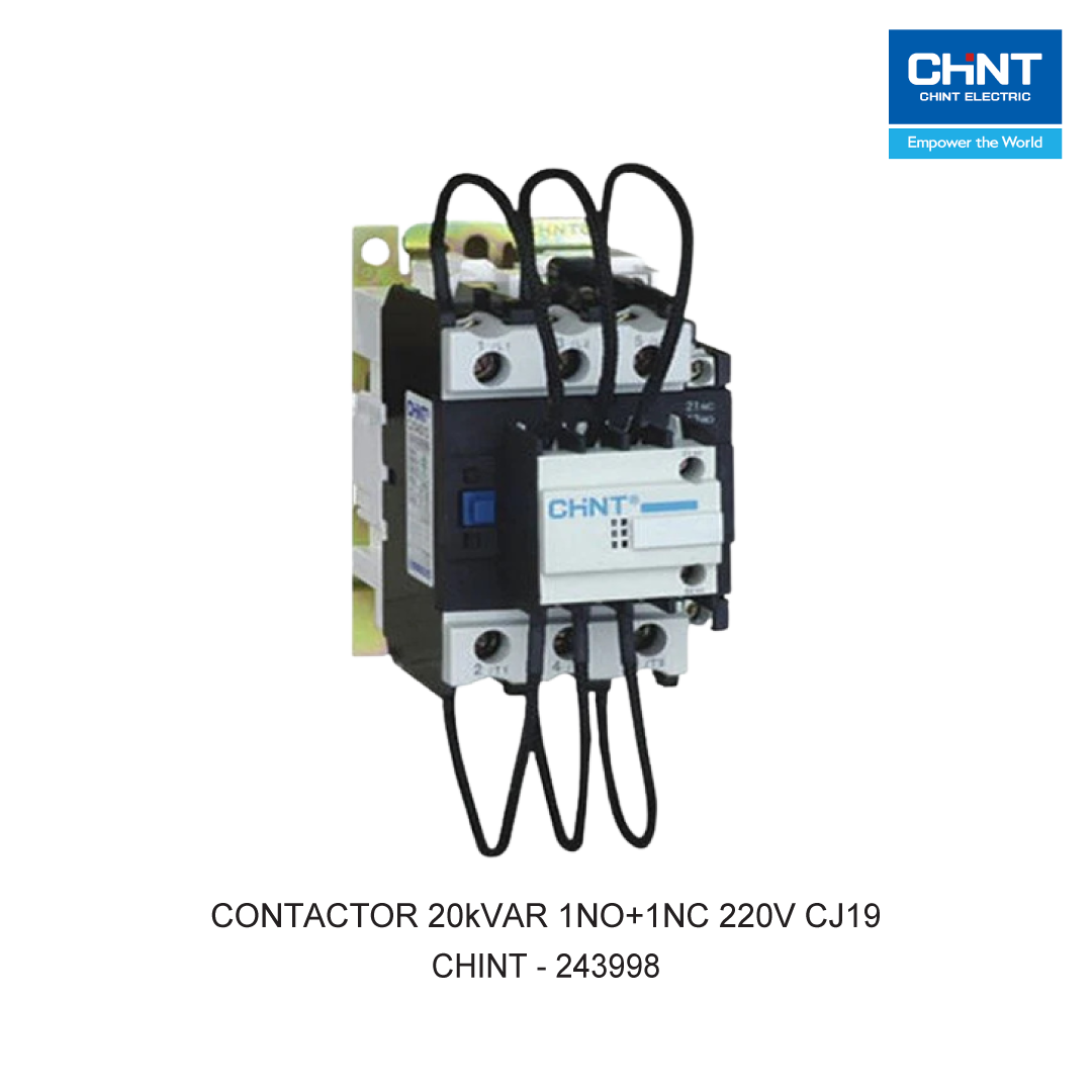 CONTACTOR 20kVAR 1NO+1NC 220V CJ19