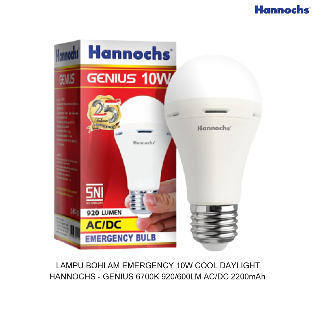 LED EMERGENCY BULB 10W COOL DAYLIGHT HANNOCHS