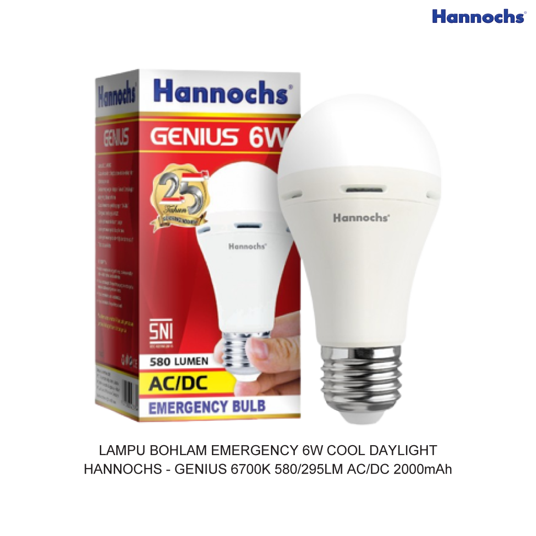 LED EMERGENCY BULB 6W COOL DAYLIGHT HANNOCHS