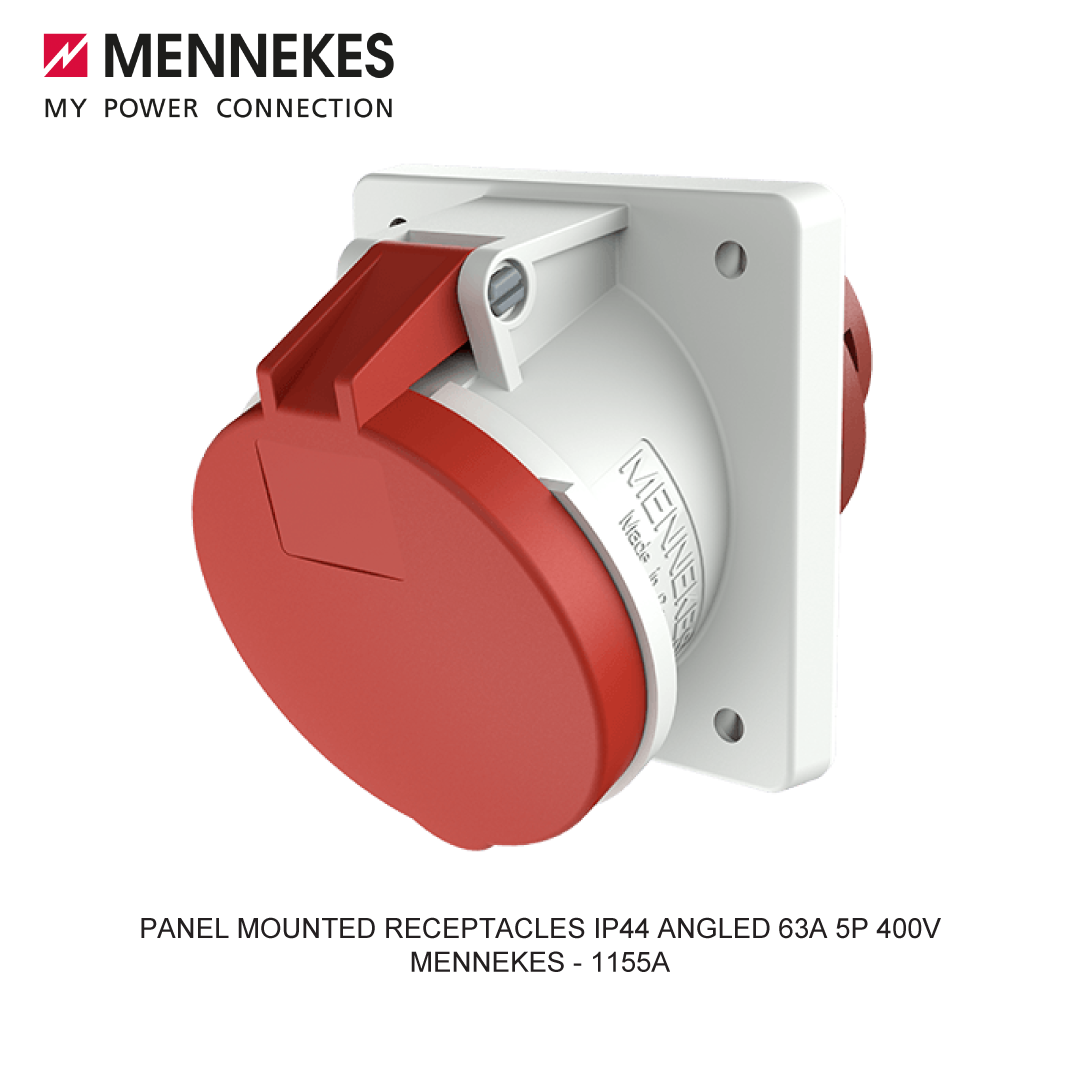 PANEL MOUNTED RECEPTACLES IP44 ANGLED 63A 5P 400V