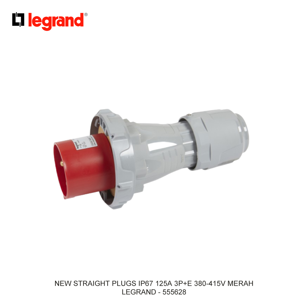 NEW STRAIGHT PLUGS IP67 125A 3P+E 380-415V RED