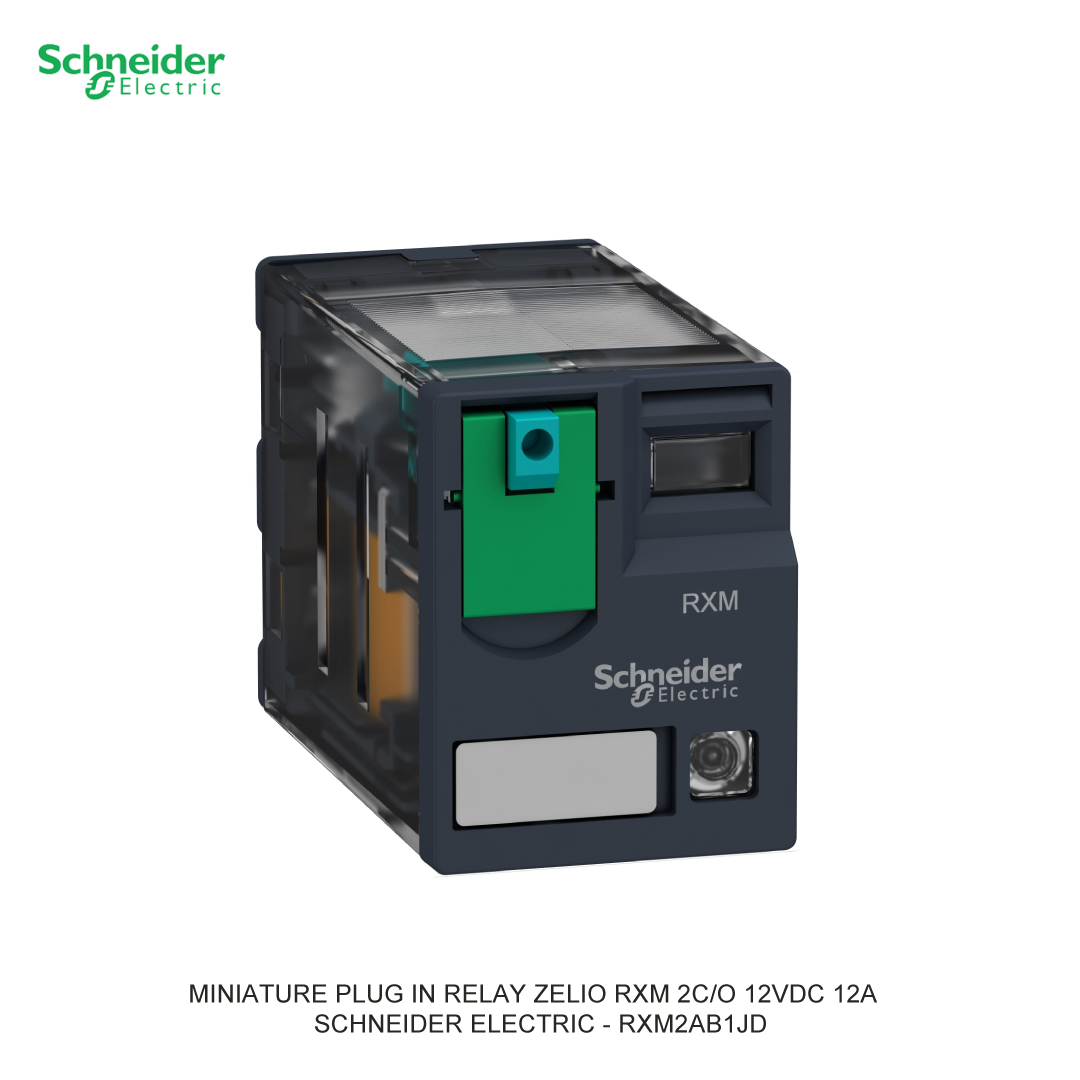 MINIATURE PLUG IN RELAY ZELIO RXM 2C/O 12VDC 12A SCHNEIDER ELECTRIC