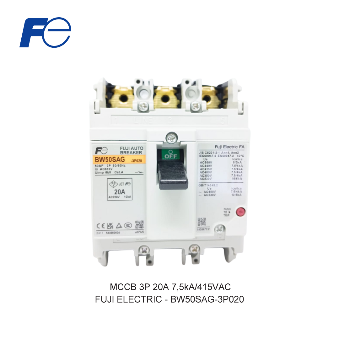 MCCB 3P 20A 7,5kA/415VAC