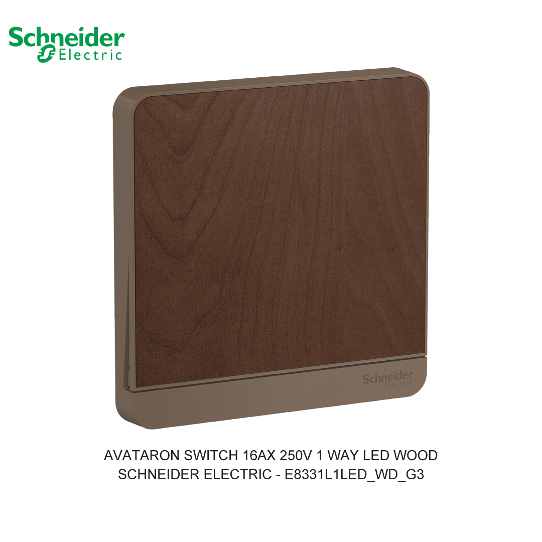 AVATARON SWITCH 16AX 250V 1 WAY LED WOOD
