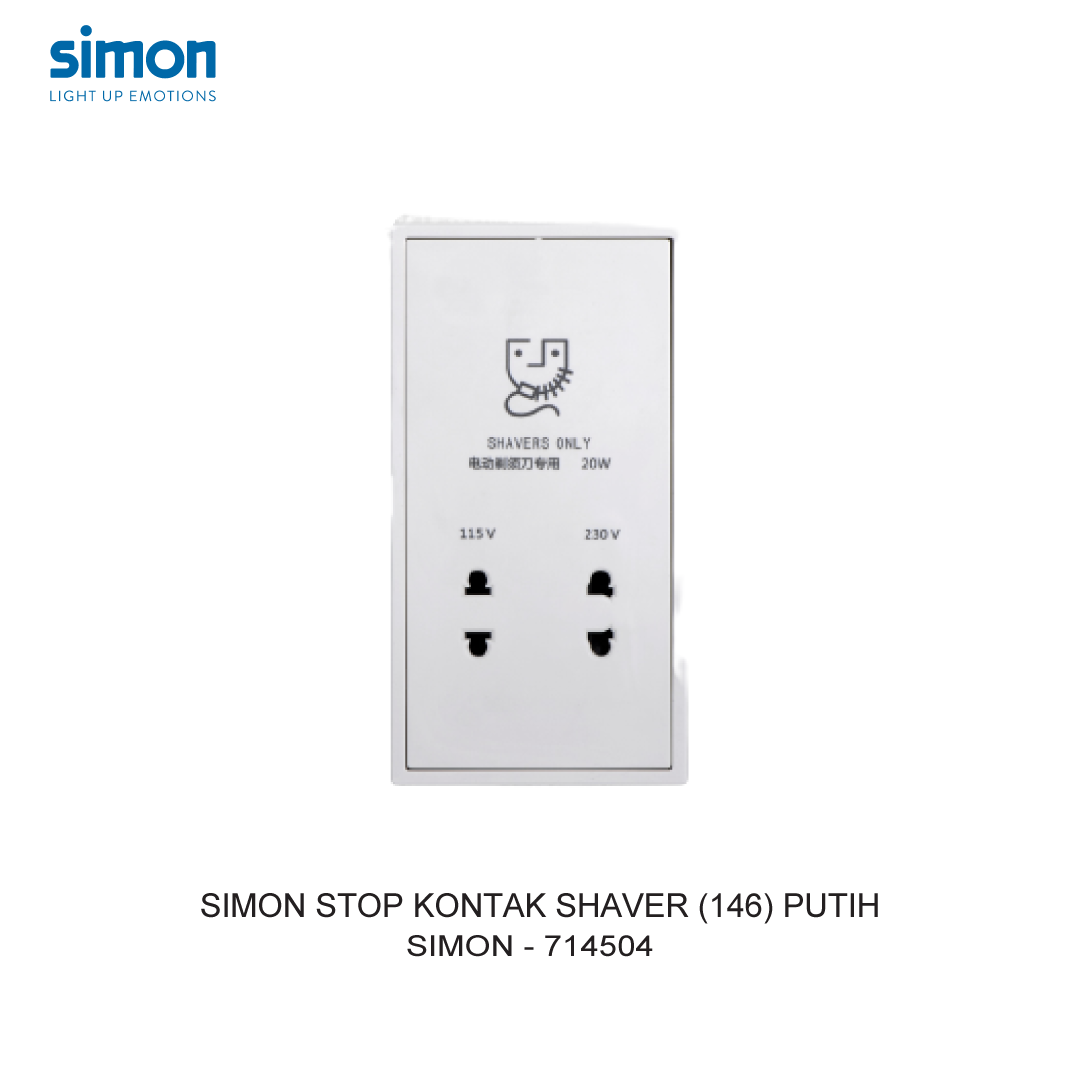 SIMON i7 SHAVER SOCKET (146) MODULE WHITE
