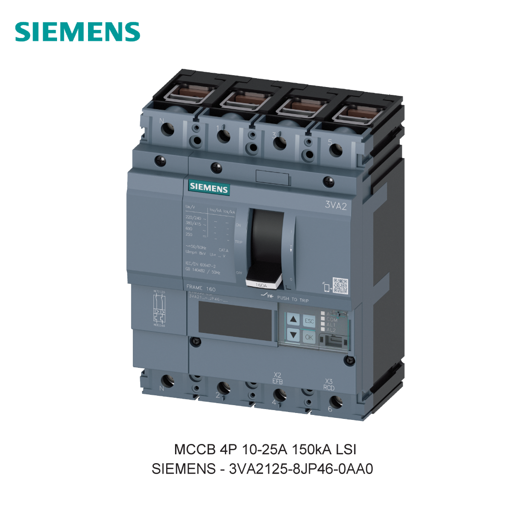 MCCB 4P 10-25A 150kA LSI