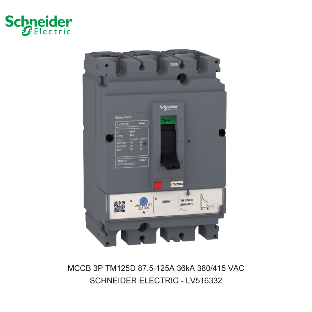MCCB 3P TM125D 87.5-125A 36KA 380/415VAC