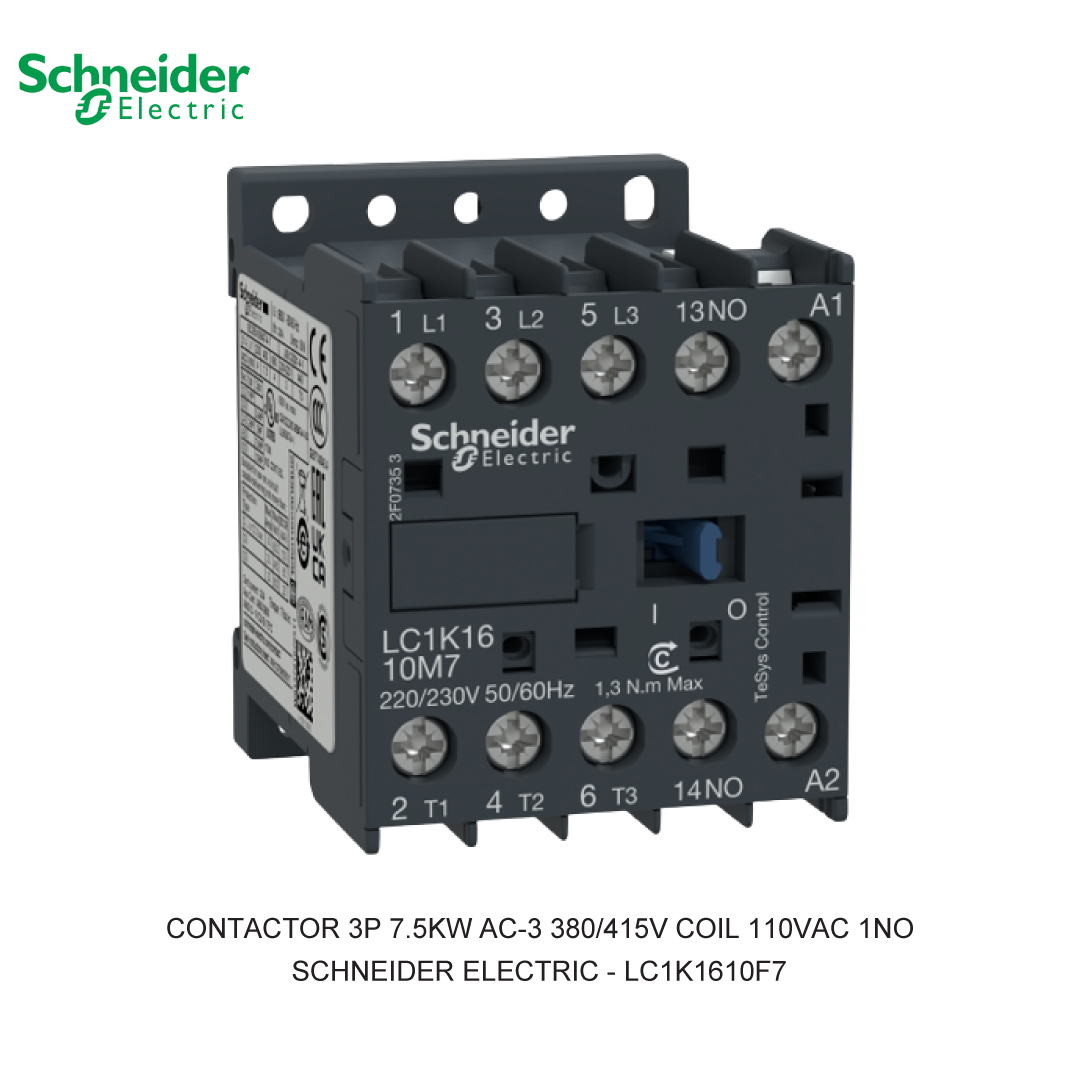 CONTACTOR 3P 7.5KW AC-3 380/415V COIL 110VAC 1NO
