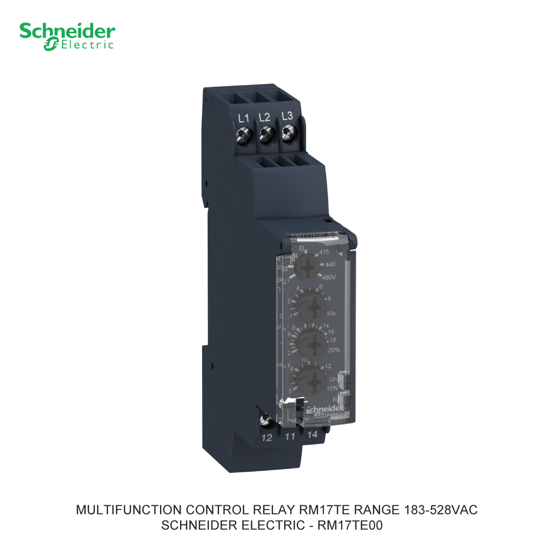 MULTIFUNCTION CONTROL RELAY RM17TE RANGE 183-528VAC SCHNEIDER ELECTRIC