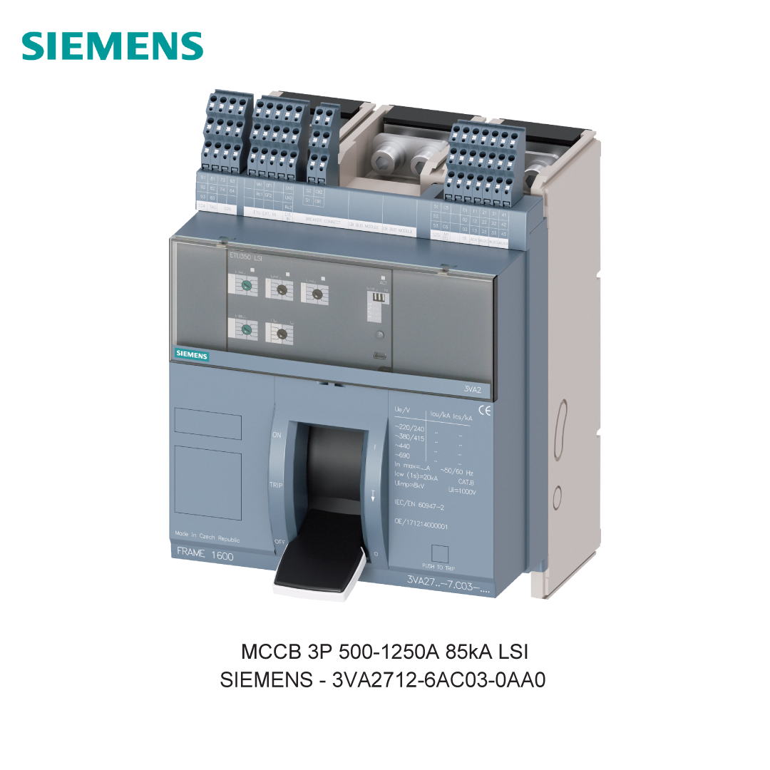 MCCB 3P 500-1250A 85kA LSI