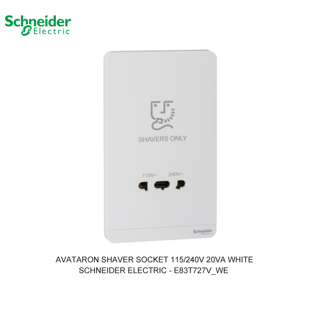AVATARON SHAVER SOCKET 115/240V 20VA WHITE