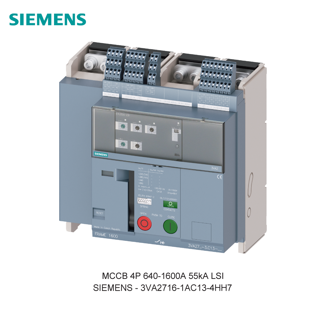 MCCB 4P 640-1600A 55kA LSI