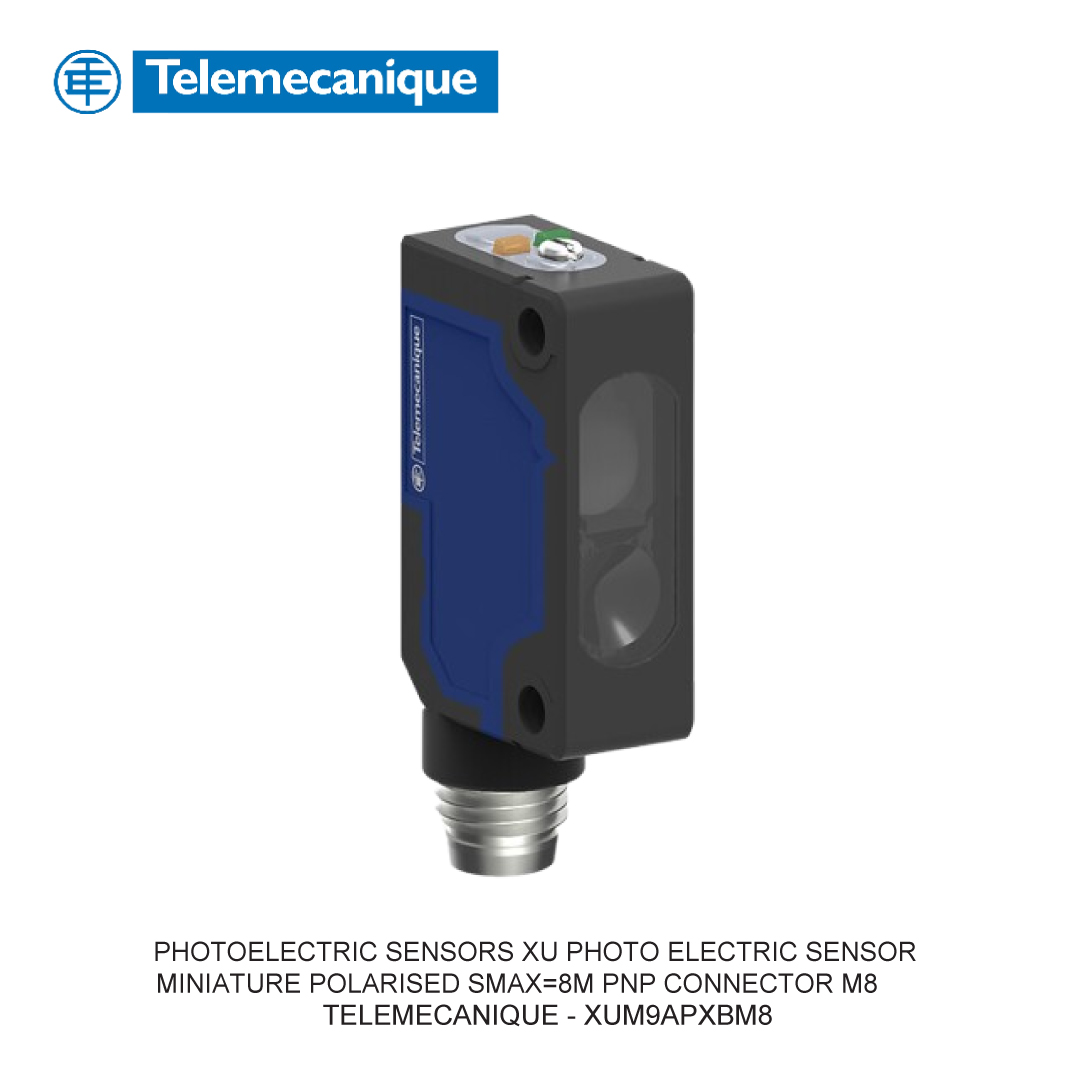 PHOTOELECTRIC SENSORS XU PHOTO ELECTRIC SENSOR MINIATURE POLARISED SMAX=8M PNP CONNECTOR M8