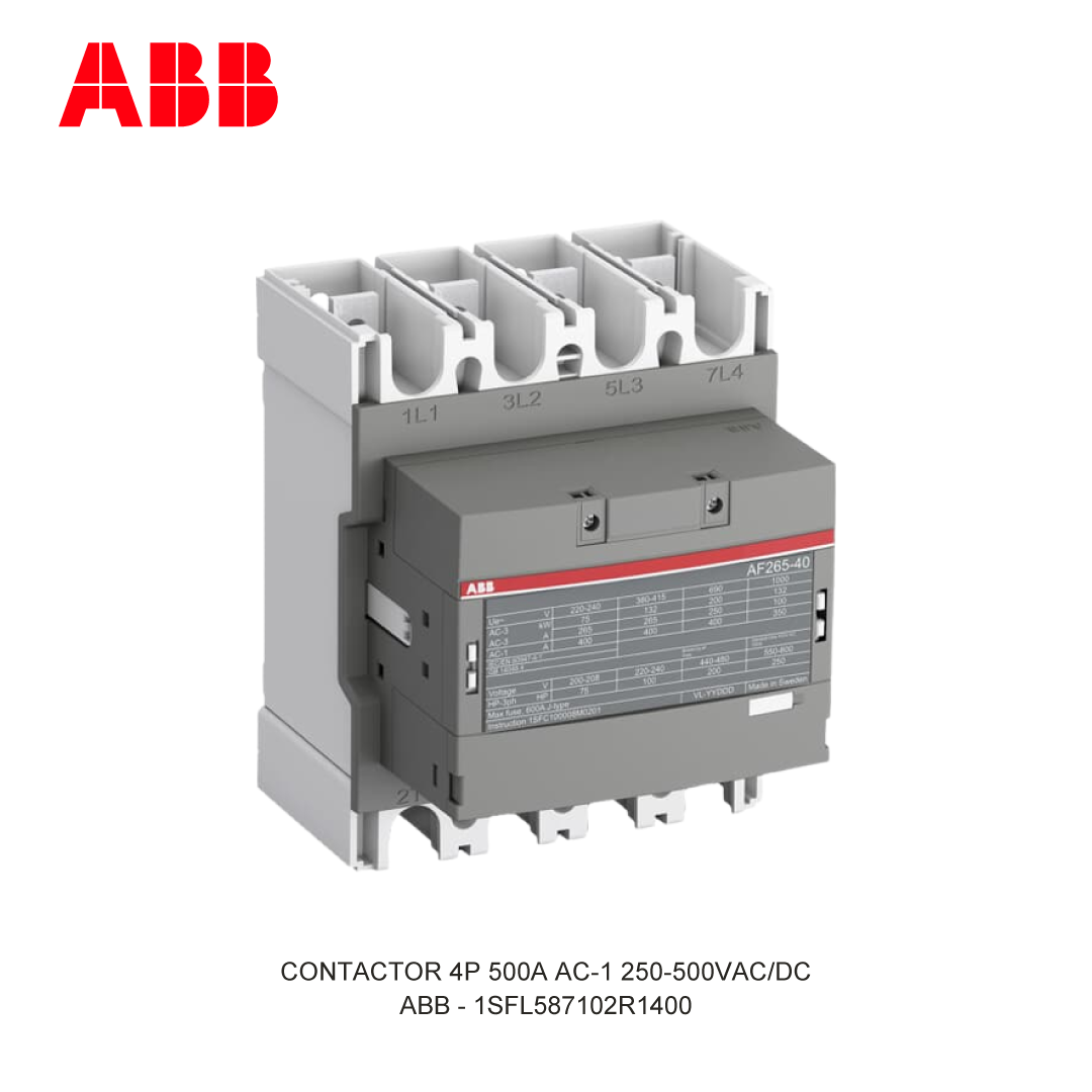 CONTACTOR 4P 500A AC-1 250-500V AC/DC