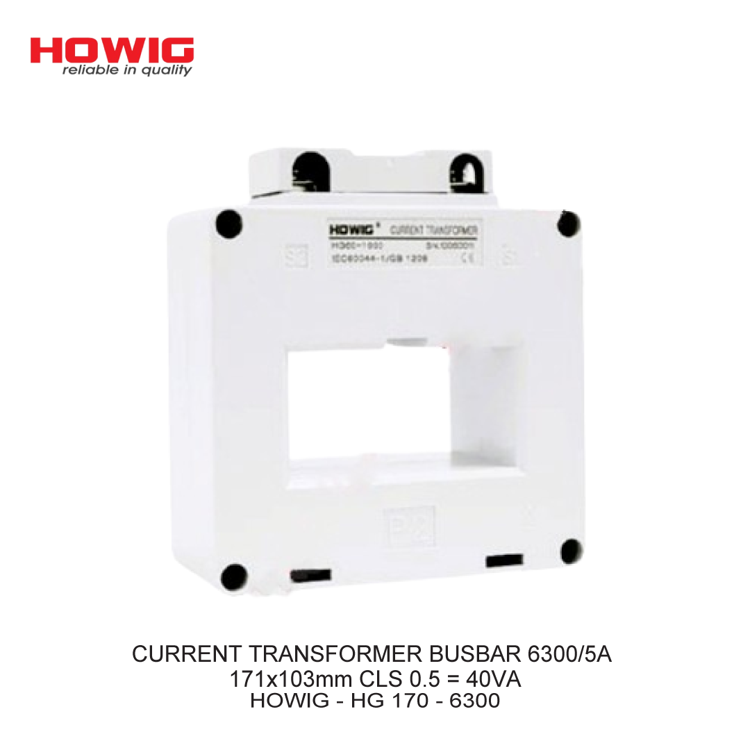 CURRENT TRANSFORMER BUSBAR 6300/5A 171x103mm CLS 0.5 = 40VA