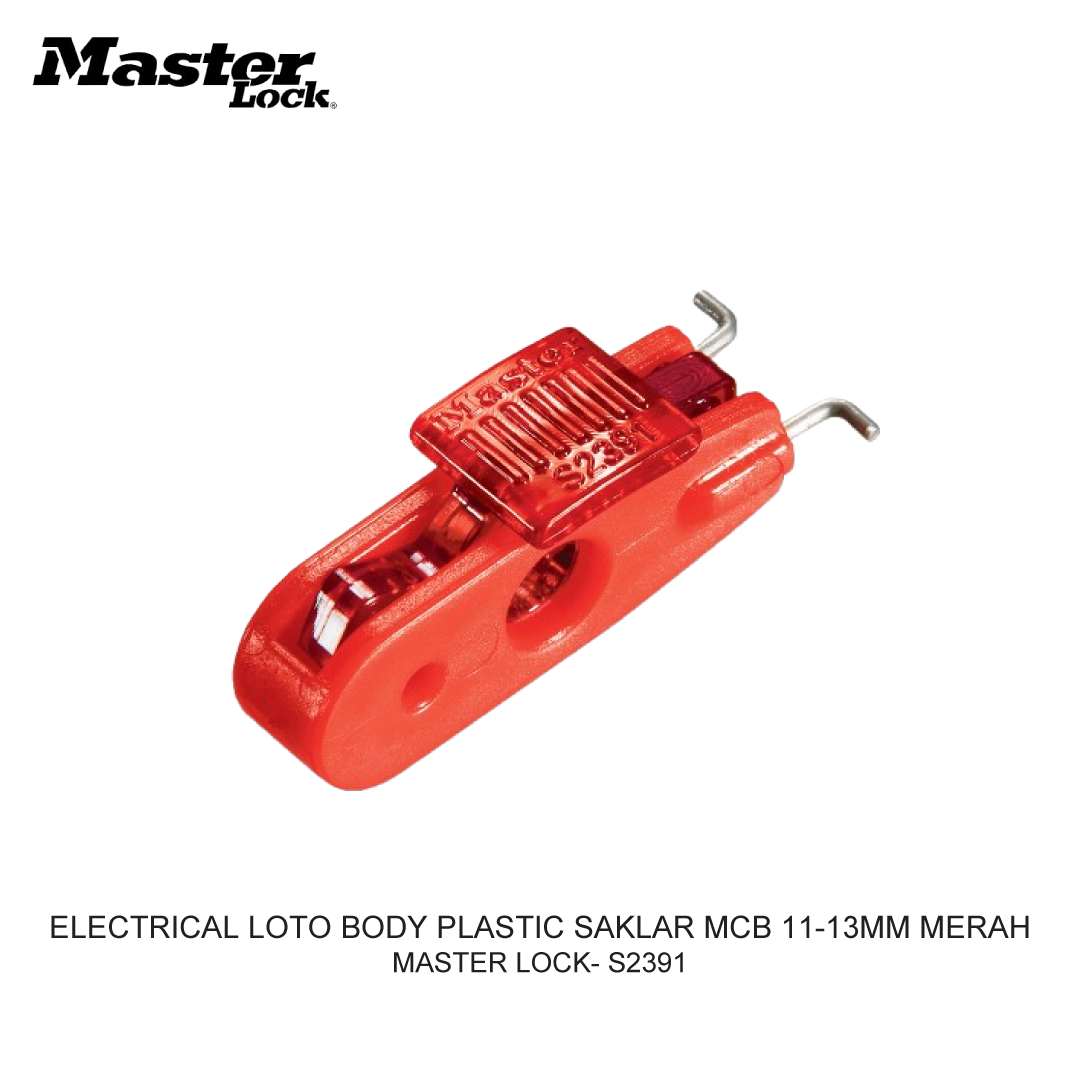 ELECTRICAL LOTO BODY PLASTIC SAKLAR MCB 11-13MM RED