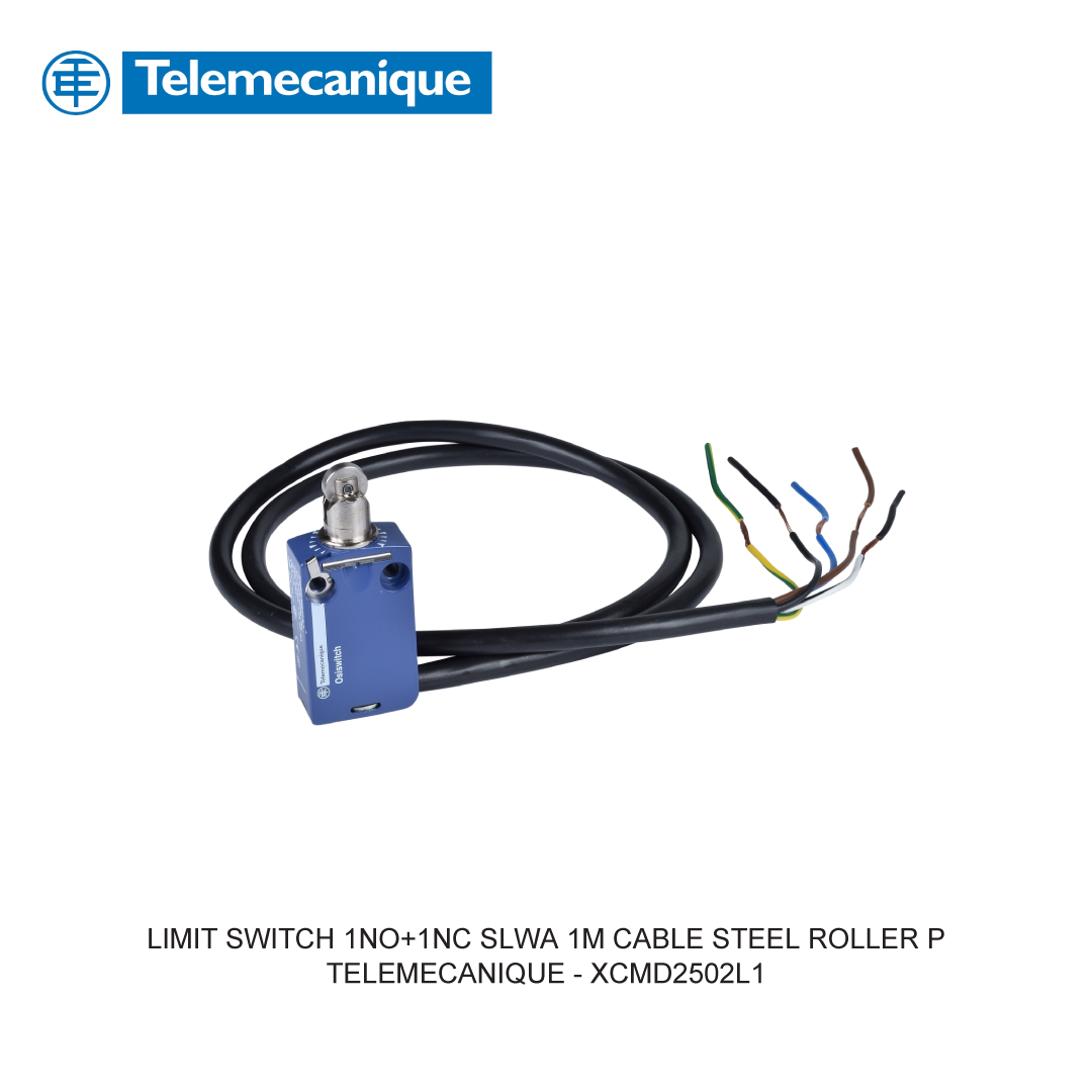 LIMIT SWITCH 1NO+1NC SLWA 1M CABLE STEEL ROLLER P