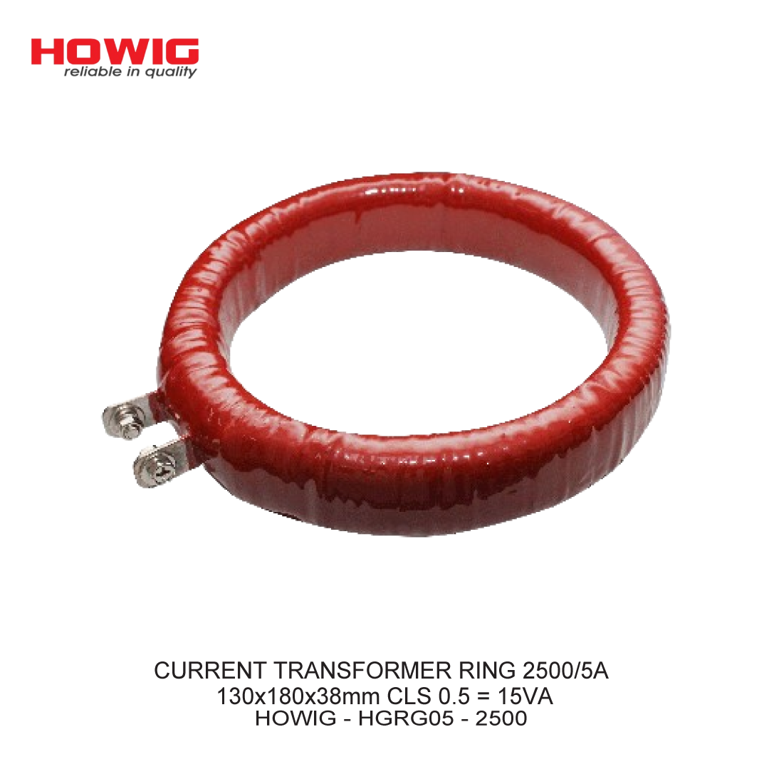 CURRENT TRANSFORMER RING 2500/5A 130x180x38mm CLS 0.5 = 15VA