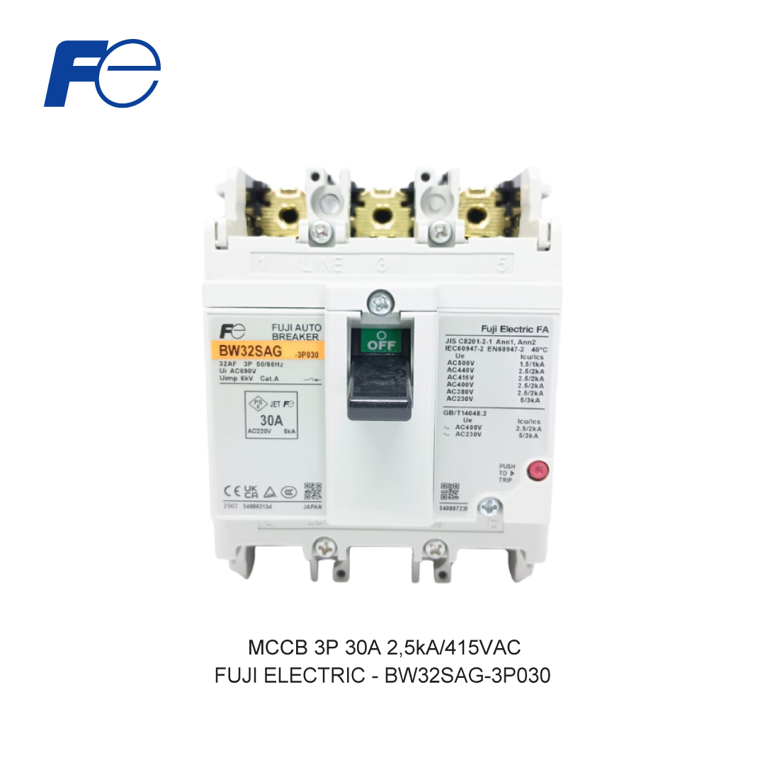 MCCB 3P 30A 2,5kA/415VAC