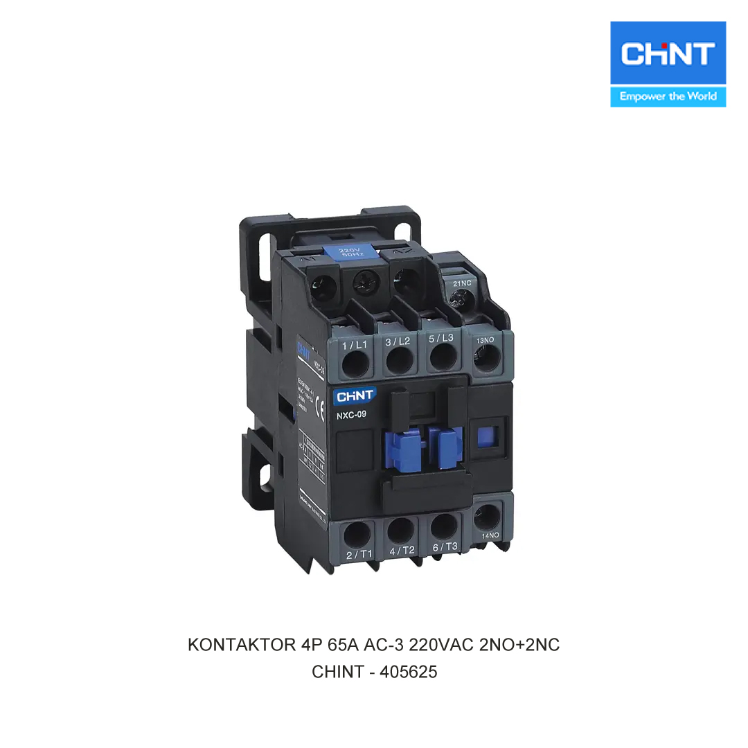 KONTAKTOR 4P 65A AC-3 220VAC 2NO+2NC