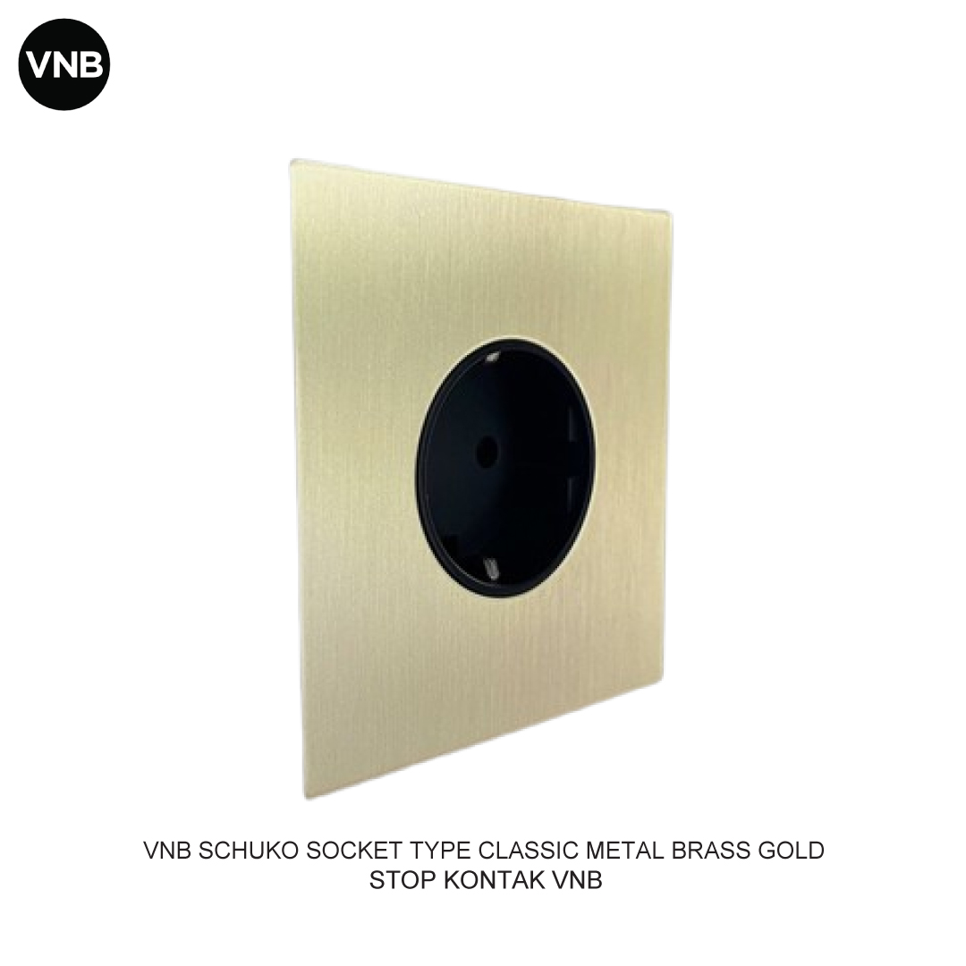 VNB SCHUKO SOCKET TYPE CLASSIC METAL BRASS GOLD