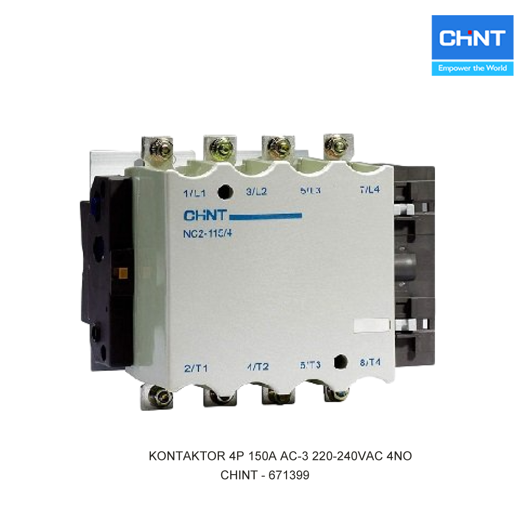CONTACTOR 4P 150A AC-3 220-240VAC 4NO