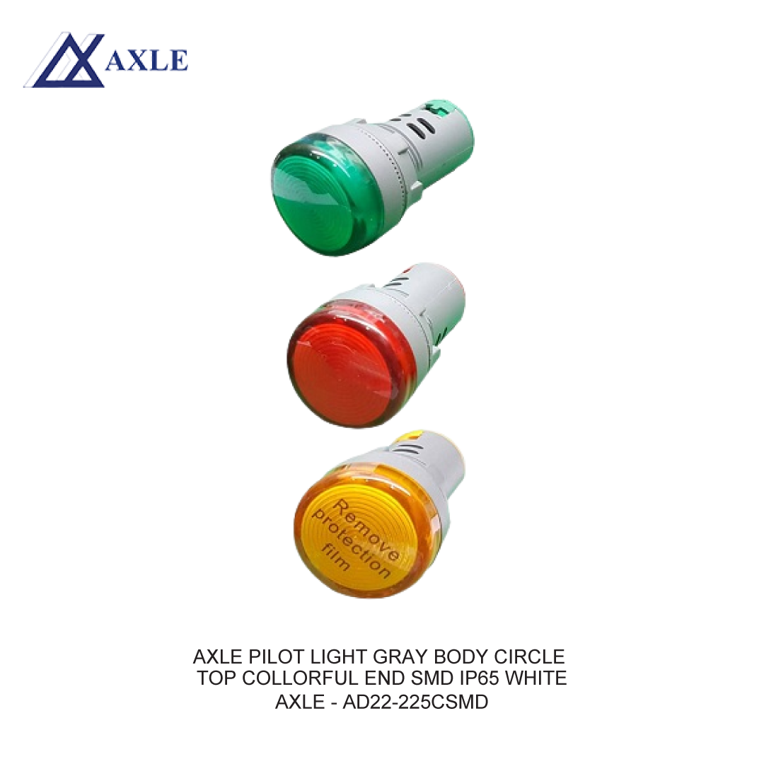 AXLE PILOT LIGHT GRAY BODY CIRCLE TOP COLLORFUL END SMD IP65 WHITE