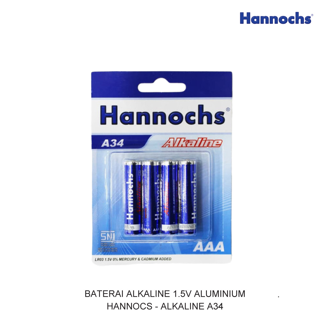 BATTERY ALKALINE 1.5V ALUMINIUM HANNOCHS
