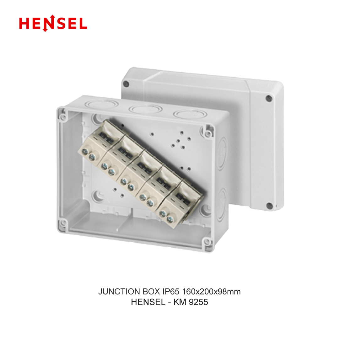 JUNCTION BOX IP55/IP66 160x200x98mm WITH TERMINAL