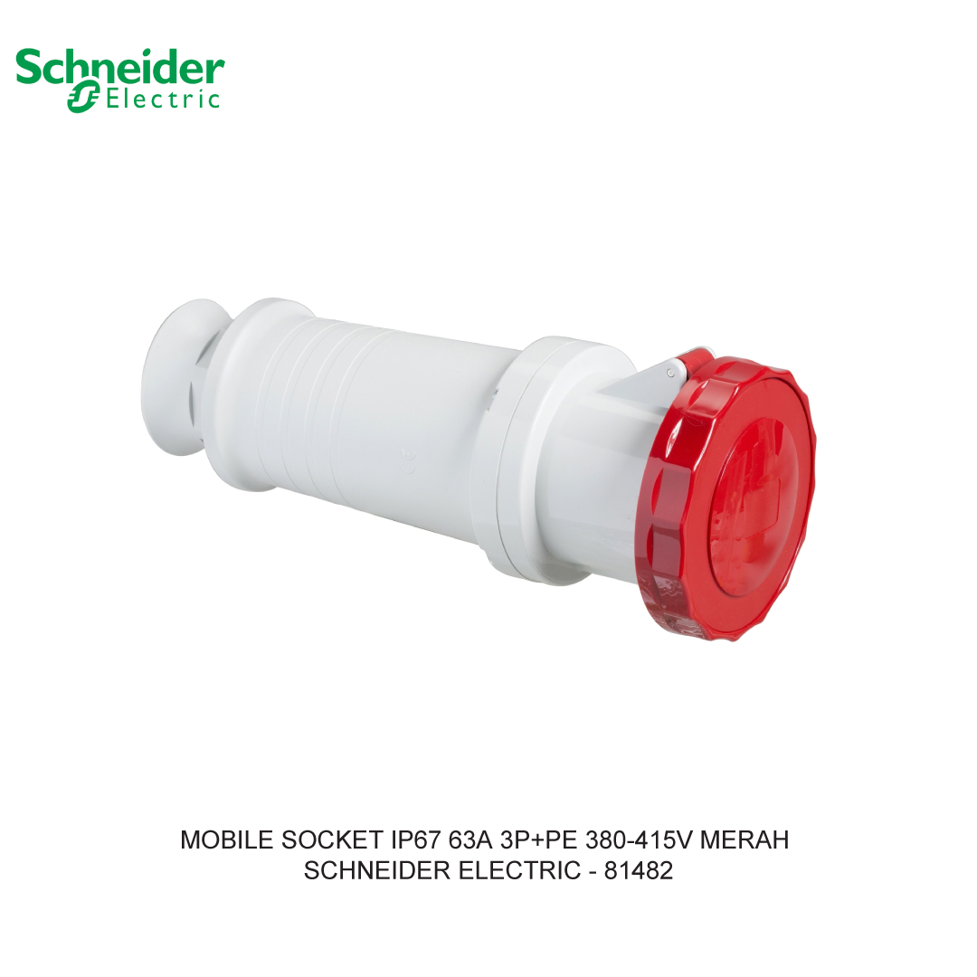 MOBILE SOCKET IP67 63A 3P+PE 380-415V MERAH