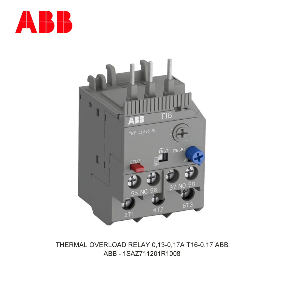 THERMAL OVERLOAD RELAY 0,13-0,17A T16-0.17 ABB