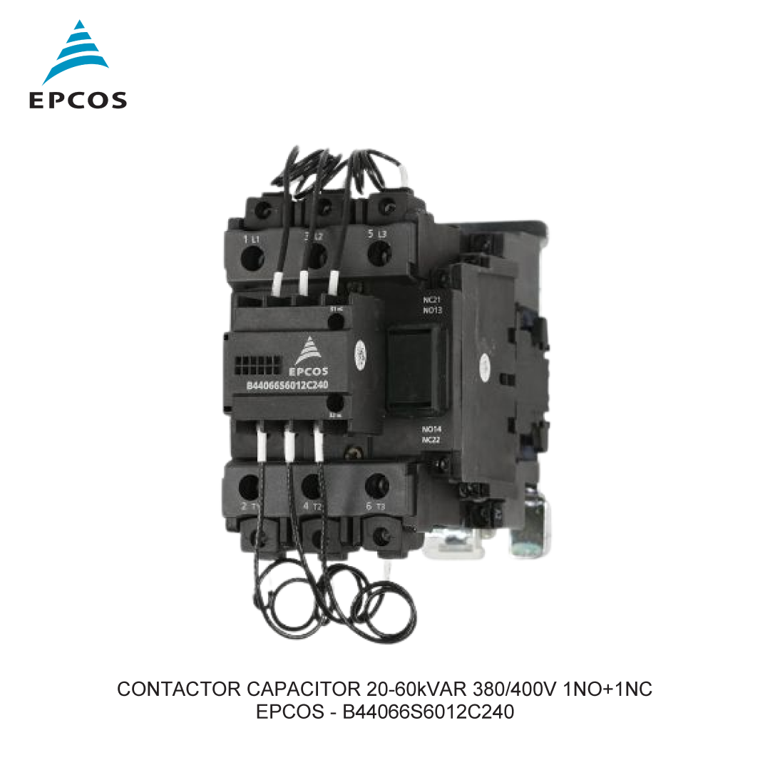 CONTACTOR CAPACITOR 20-60kVAR 380/400V 1NO+1NC