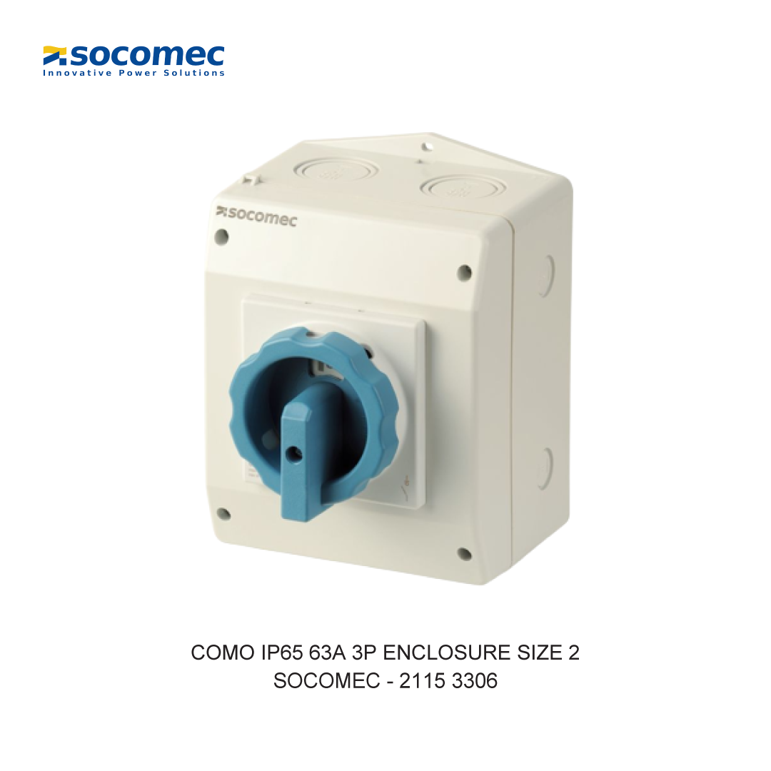COMO IP65 63A 3P ENCLOSURE SIZE 2