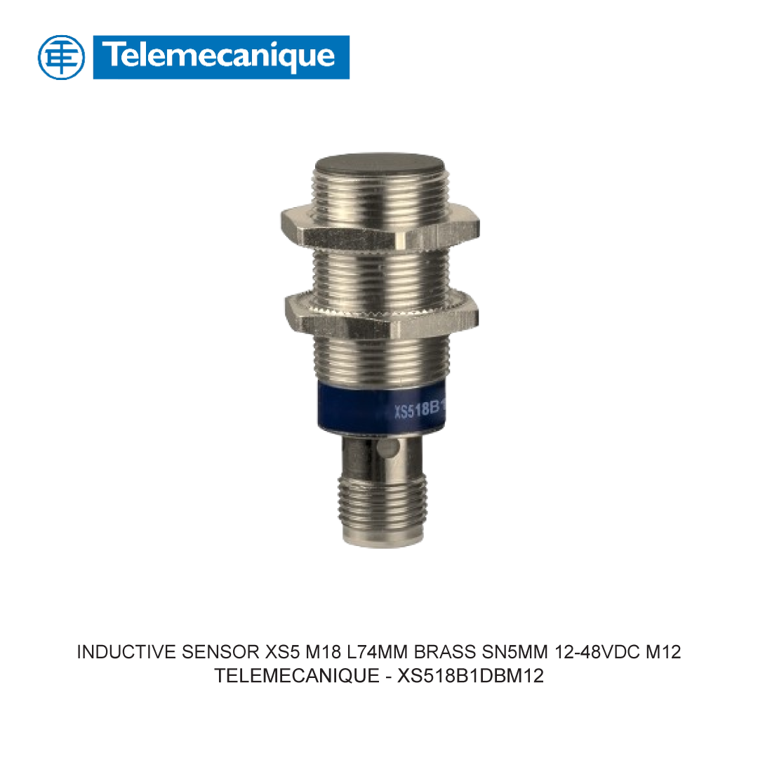 INDUCTIVE SENSOR XS5 M18 L74MM BRASS SN5MM 12-48VDC M12